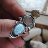 Size 6.75 - (can be stretched to a 7 at request), Moonstone & Larimar