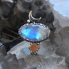 Size 6.75, Moon&Star ring, Rainbow Moonstone