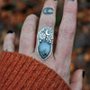 Made to your size ring or pendant - Cobwebs Catching Snowflakes