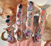 Size 8.5, Moon&Star SINGLE, Tourmaline Lepidolite