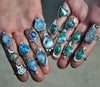 Size 6, Moon&Star sets, Emerald & Dendritic Agate