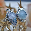 Size 6.5, Moon&Star sets, Aquamarine & Gilalite in Quartz