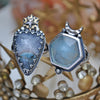 Size 6.5, Moon&Star sets, Aquamarine & Gilalite in Quartz