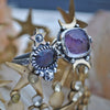 Size 7, Moon&Star sets, Black Opal & Amethyst