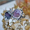 Size 7, Moon&Star sets, Black Opal & Amethyst