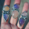 SIZE 7, Daydream - Purple Chalcedony, Peach Morganite