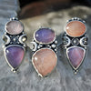 SIZE 7, Daydream - Purple Chalcedony, Peach Morganite