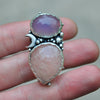 SIZE 7, Daydream - Purple Chalcedony, Peach Morganite