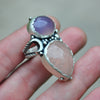 SIZE 7, Daydream - Purple Chalcedony, Peach Morganite