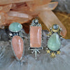 Size 6 + Aquamarine & Peach Morganite