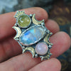 Size 9 + Imperial Moonrise, Heliodor, Pink Opal & Moonstone