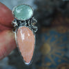 Size 6 + Aquamarine & Peach Morganite