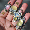 Size 9 + Imperial Moonrise, Heliodor, Pink Opal & Moonstone