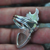 Size 9.25 + Mossy Aquamarine & Tea Colored Morganite