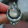 Size 9.25, Lunar Dew, Golden Moonstone