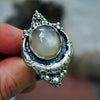 Size 9.25, Lunar Dew, Golden Moonstone