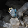 "One off", Size 5.75-6, Moon&Star ring, Gilalite in Quartz