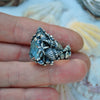 Size 7, Tidal Tower, Swiss Blue Topaz with Rainbows