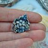 Size 7, Tidal Tower, Swiss Blue Topaz with Rainbows