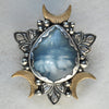 Size 7.5, Cloud Diviner Ring, Aquamarine, Sterling and Fine Silver and Brass