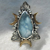 Size 6, Cloud Diviner Ring, Aquamarine, Sterling and Fine Silver and Brass