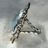 Size 6, Cloud Diviner Ring, Aquamarine, Sterling and Fine Silver and Brass