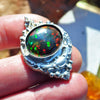 MADE TO SIZE! Lunar Dew Ring, Black Opal