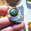 MADE TO SIZE! Lunar Dew Ring, Black Opal