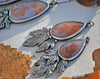 Pendant, Falling Leaves, Dendritic Agate