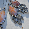 Pendant, Falling Leaves, Dendritic Agate