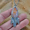 Pendant, Falling Leaves, Dendritic Agate