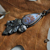 Pendant, Falling Leaves, Dendritic Agate