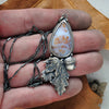 Pendant, Falling Leaves, Dendritic Agate