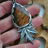 Pendant, Falling Leaves, Labradorite