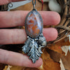 Healed Fracture! Pendant, Falling Leaves, Dendritic Agate