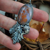 Healed Fracture! Pendant, Falling Leaves, Dendritic Agate