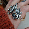 Size 9.5, Forest Dweller Ring Set, Mushroom Moon&Star