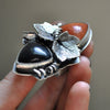 Size 7, Pumpkin Patch, Halloween Ring, Sterling and Fine Silver