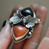 Size 7, Pumpkin Patch, Halloween Ring, Sterling and Fine Silver