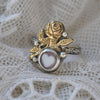 Size 6, Sweet Bloom, Vintage Glass, Sterling and Fine Silver and Brass