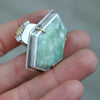 Size 8.5 - Conjuring Jewels, Chrysoprase, Sterling and Fine Silver and Brass