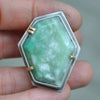 Size 8.5 - Conjuring Jewels, Chrysoprase, Sterling and Fine Silver and Brass