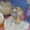 SIZE 10, Dreamscape, Moonstone/Tourmaline/Opal Ring, Sterling and Fine Silver