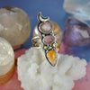 SIZE 10, Dreamscape, Moonstone/Tourmaline/Opal Ring, Sterling and Fine Silver