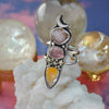 SIZE 10, Dreamscape, Moonstone/Tourmaline/Opal Ring, Sterling and Fine Silver