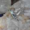 Size 9, Moon&Star ring, Golden Star Rutile Quartz, Sterling and Fine Silver