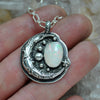 PENDANT, Star Gazing Oracle, Opal, Sterling and Fine Silver
