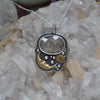 PENDANT Dreamscape, Sapphire, Sterling and Fine Silver and Brass