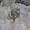 PENDANT Dreamscape, Sapphire, Sterling and Fine Silver and Brass