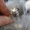 Size 9.5, PERSIAN Moon Cat with brass moon